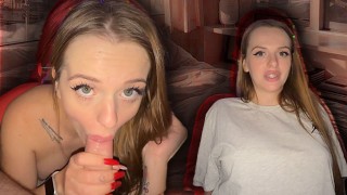 POV Sensual look during blowjob